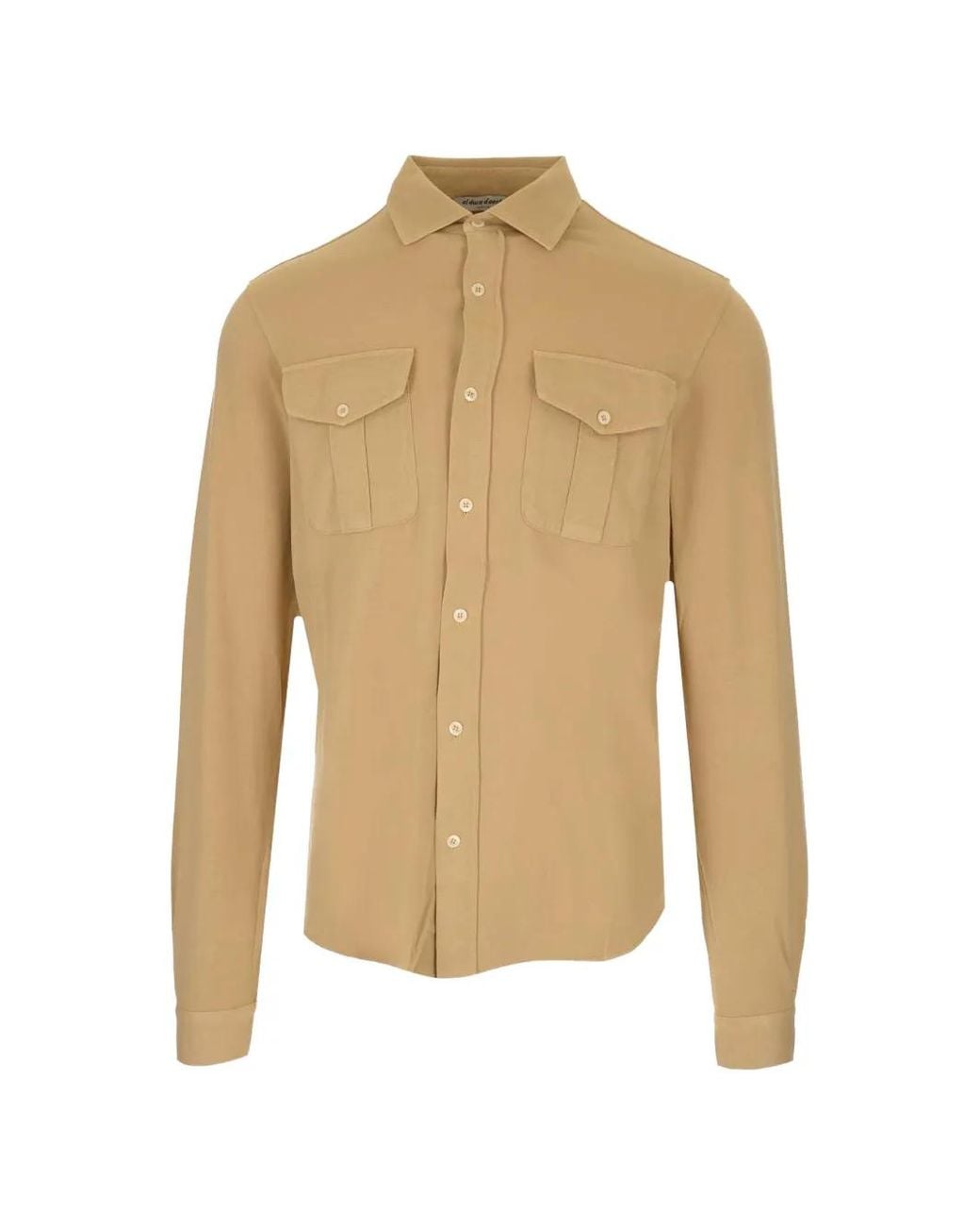 Al Duca D'aosta Natural Button-Up Shirt for men