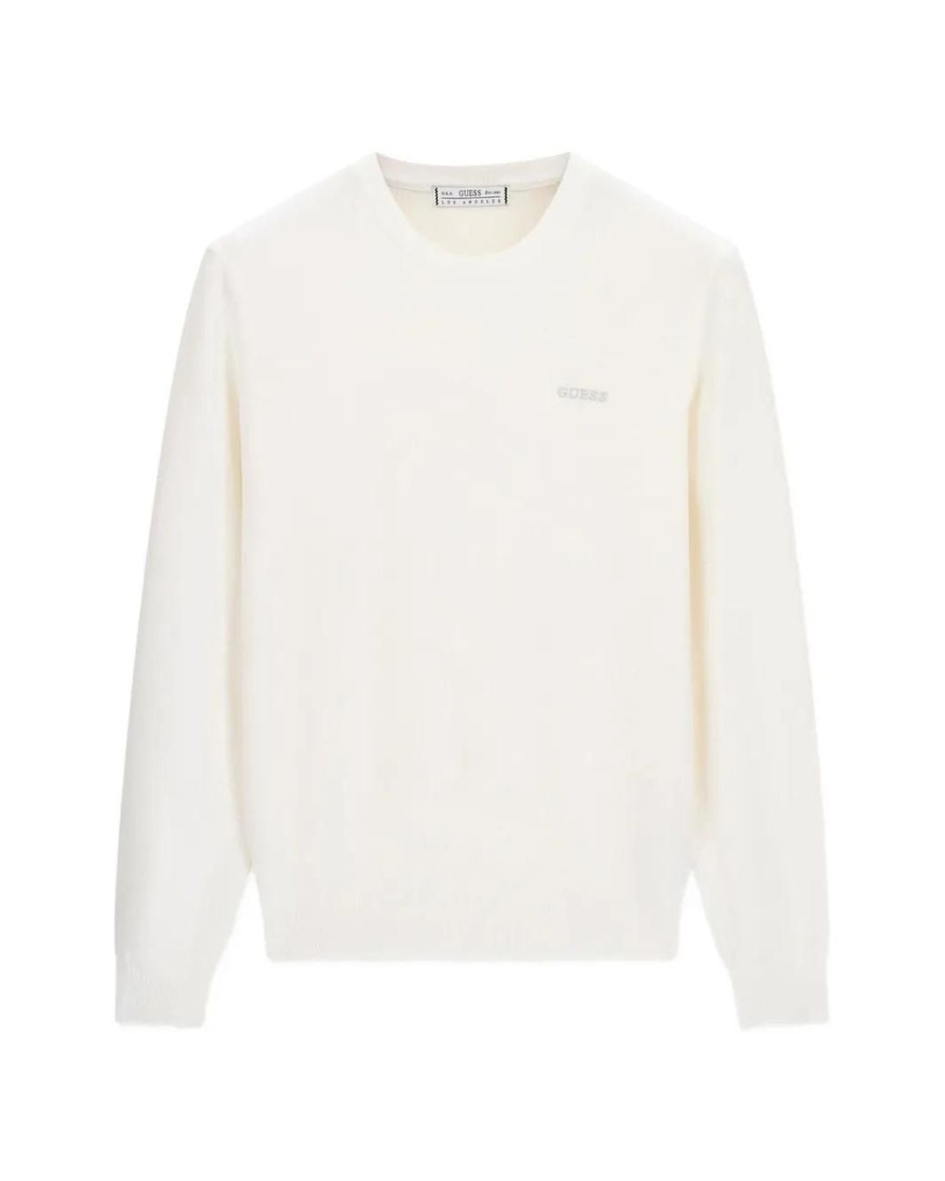 Guess White Lyocell Blend Sweater for men