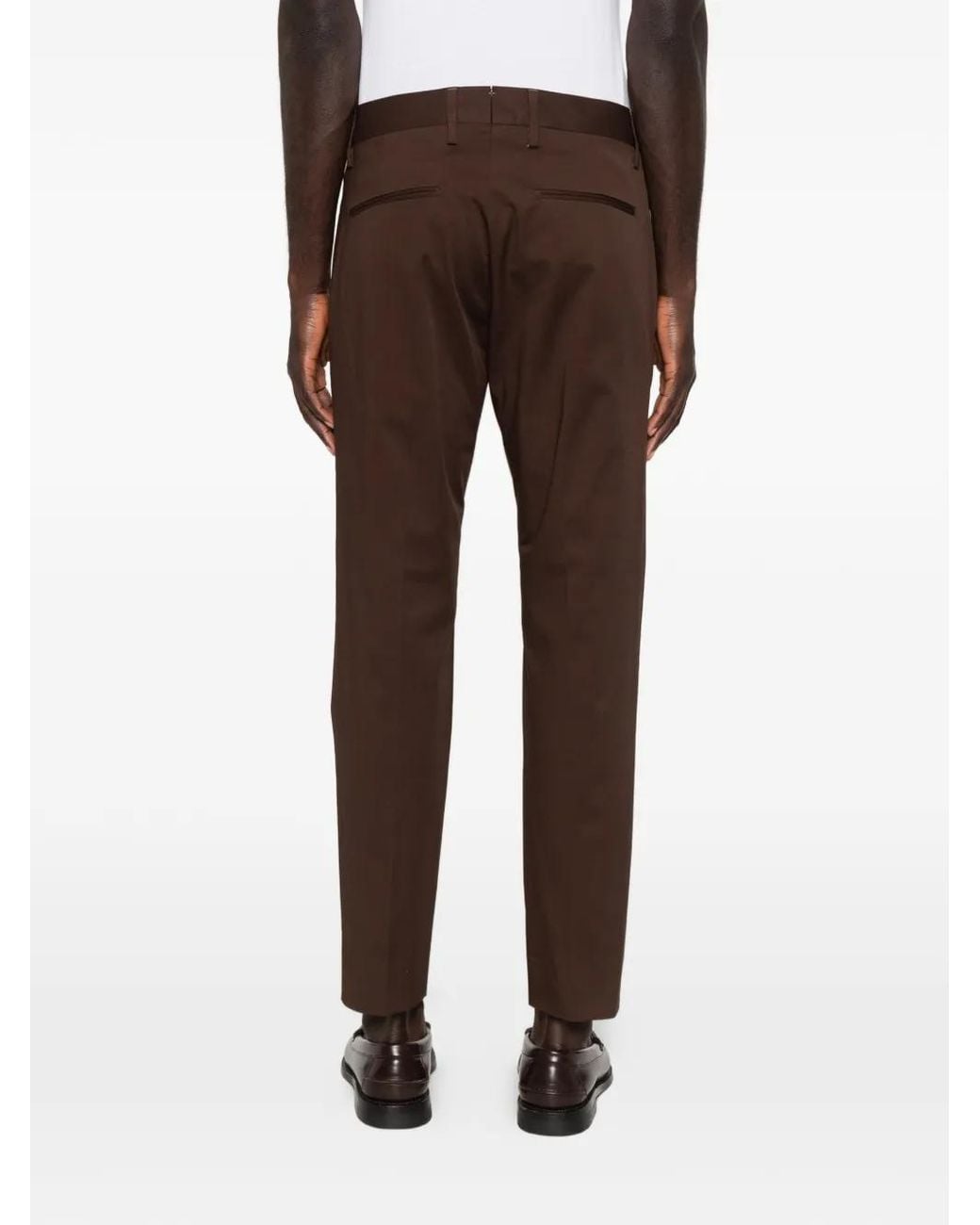 Entre Amis Gray Senna Belt-Loops Trousers for men