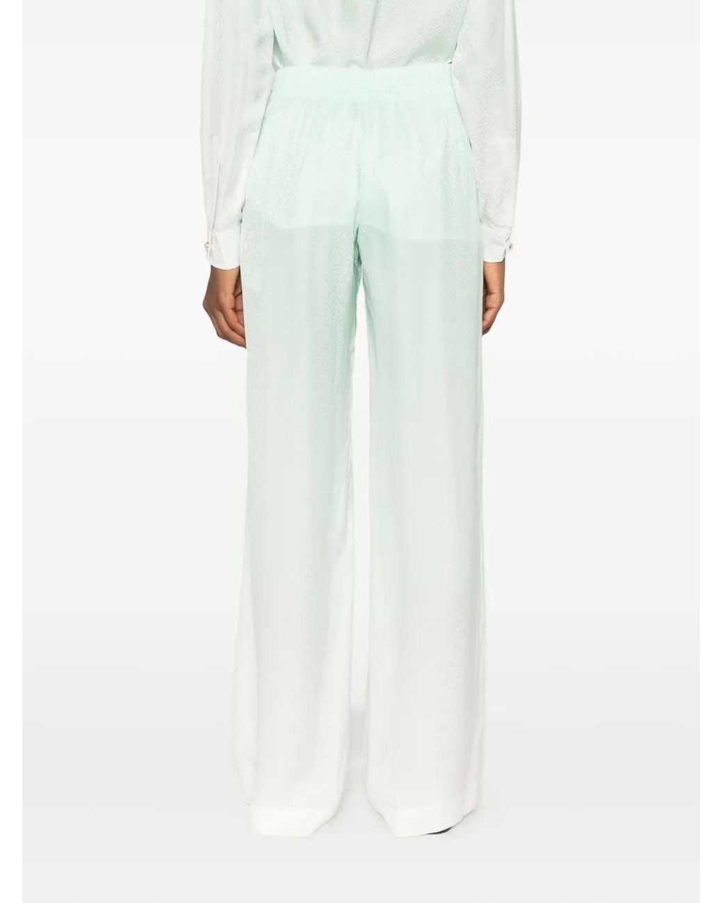 Casablanca White Faded Effect Pants