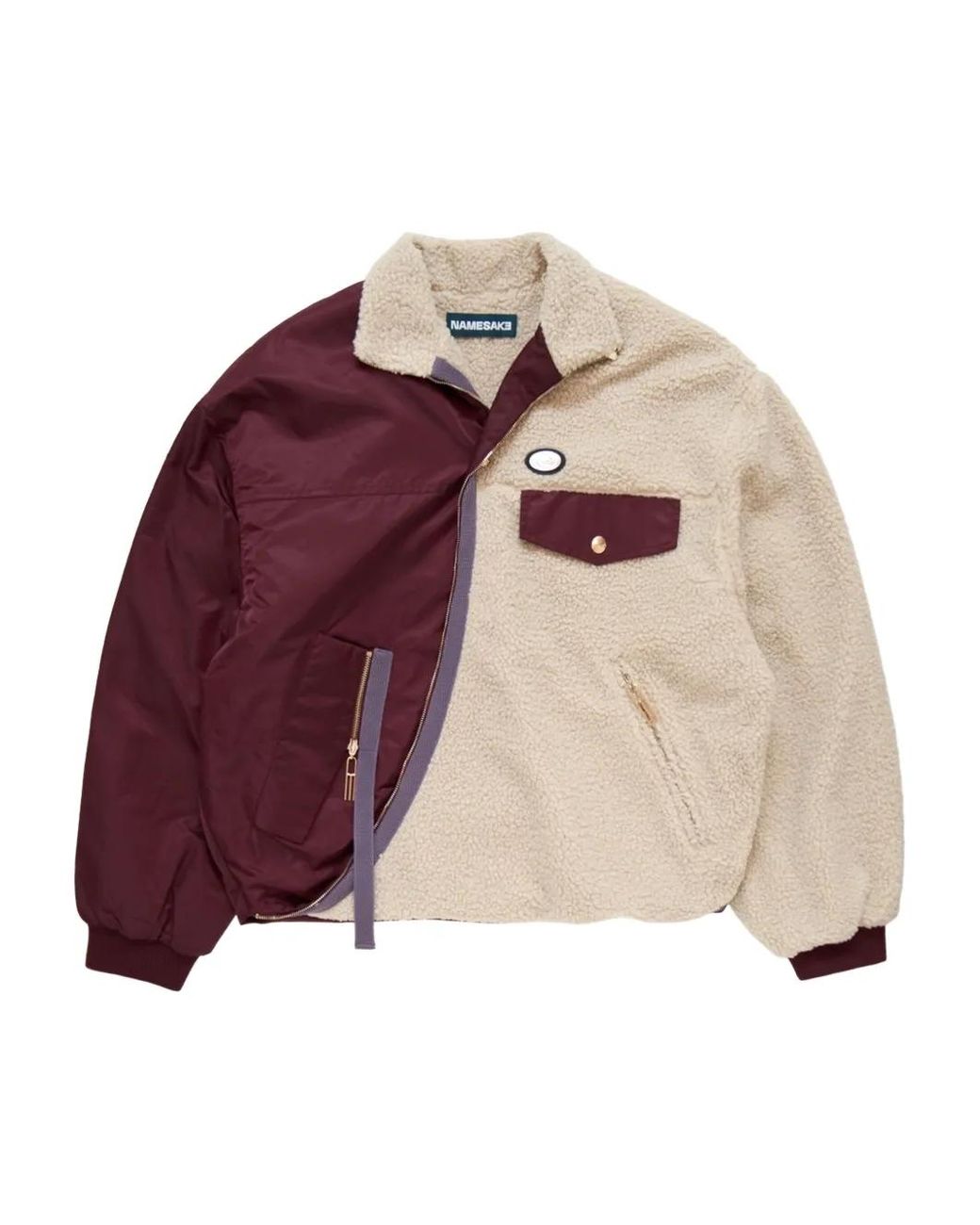 NAMESAKE Red Twist Fleece Jacket for men