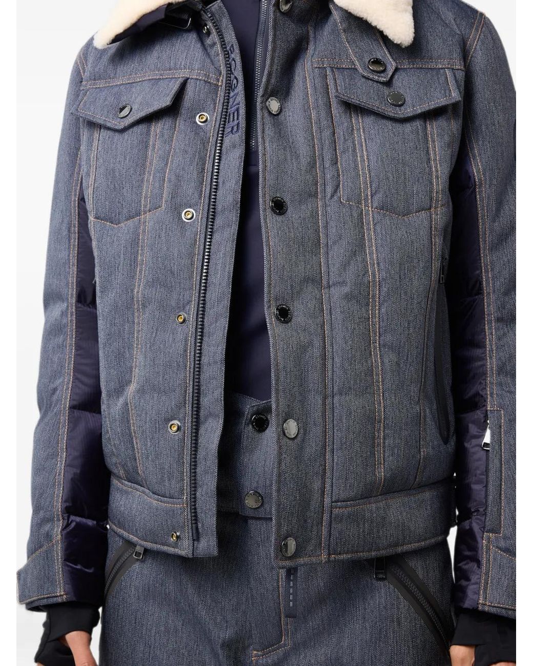Giacca Da Sci Con Collo di Bogner in Blue da Uomo