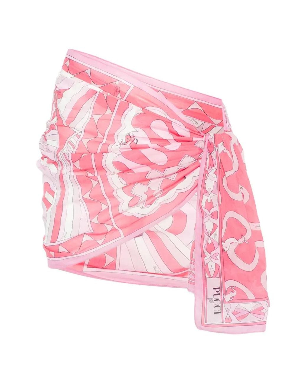 Emilio Pucci Pink Jupe À Imprimé Abstrait