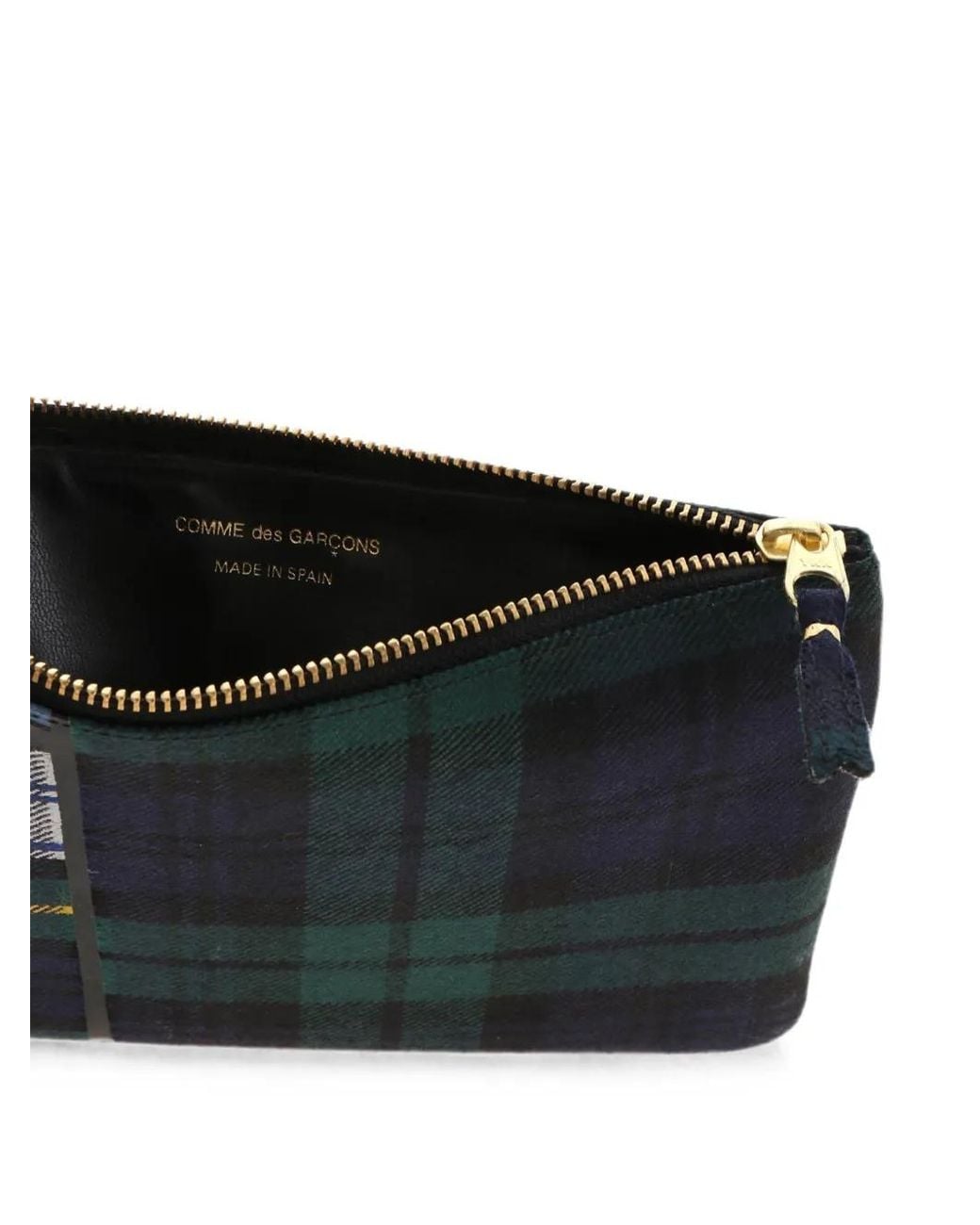Comme des Garçons Gray Tartan Patchwork Wallet