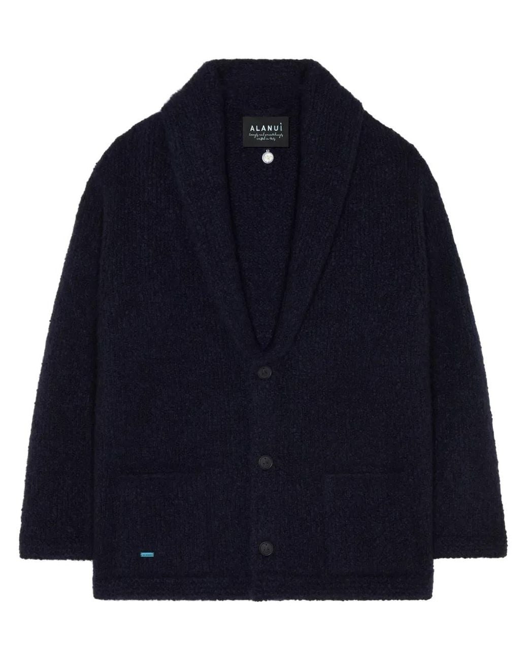 Alanui Blue Finest Ribbed Cardigan for men