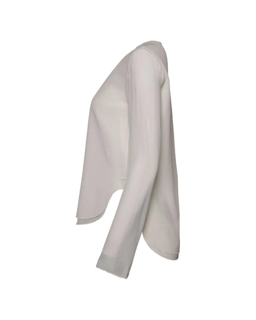 Chloé White Crew Neck Long-Sleeve Top