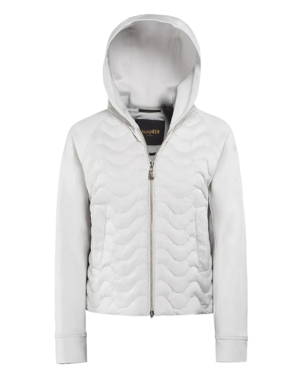 Moorer Gray Bertha Quilted Hooded Jacket