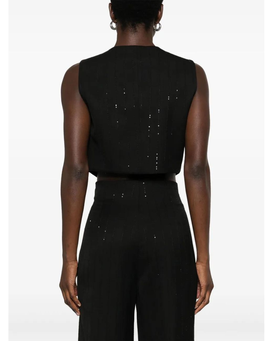 Sandro Black Sequined Vest