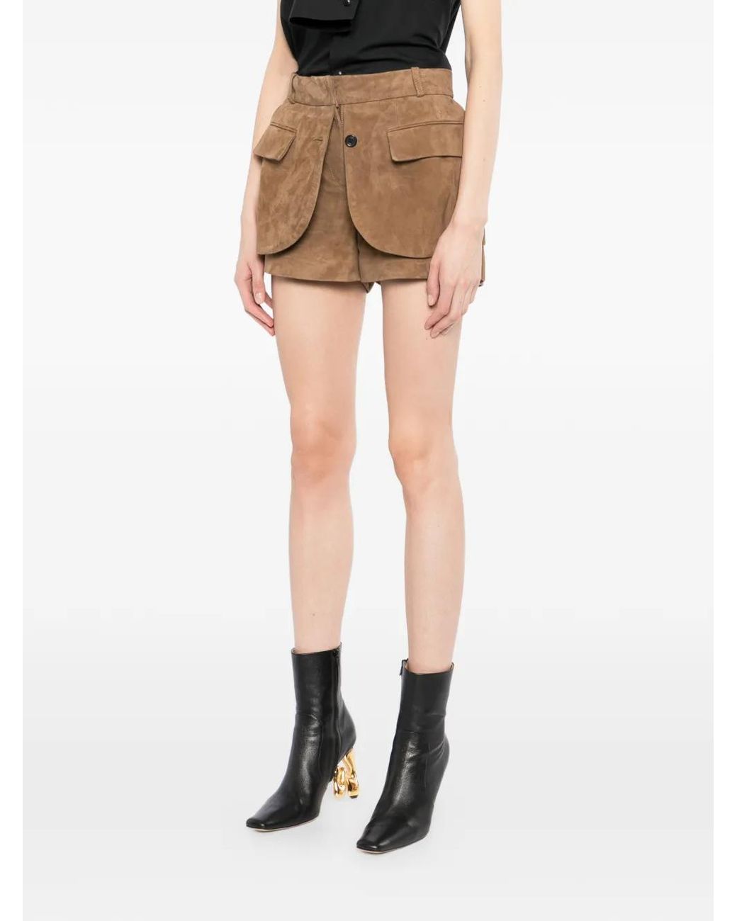 Monse Brown Jacket-Hem Short