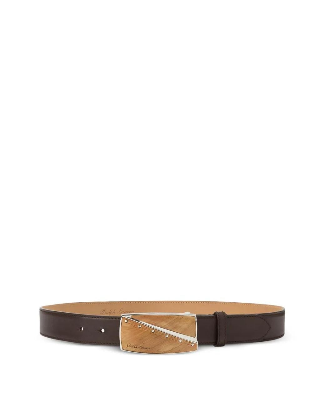 Ralph Lauren White Leather Belt