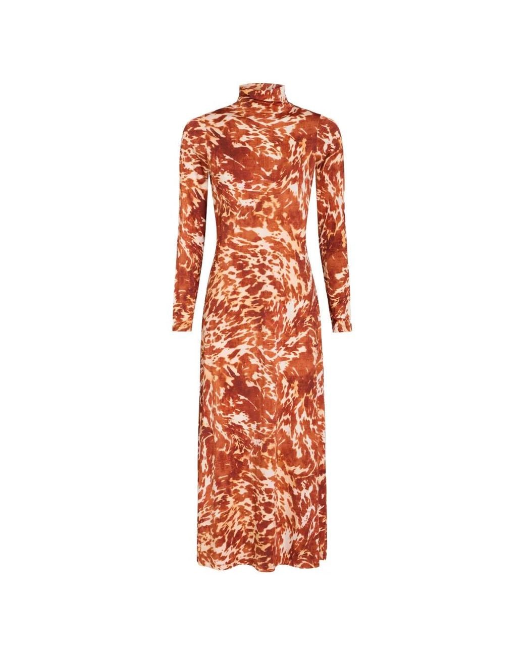 Marie Oliver White Paxton Alll-Over Print Midi Dress
