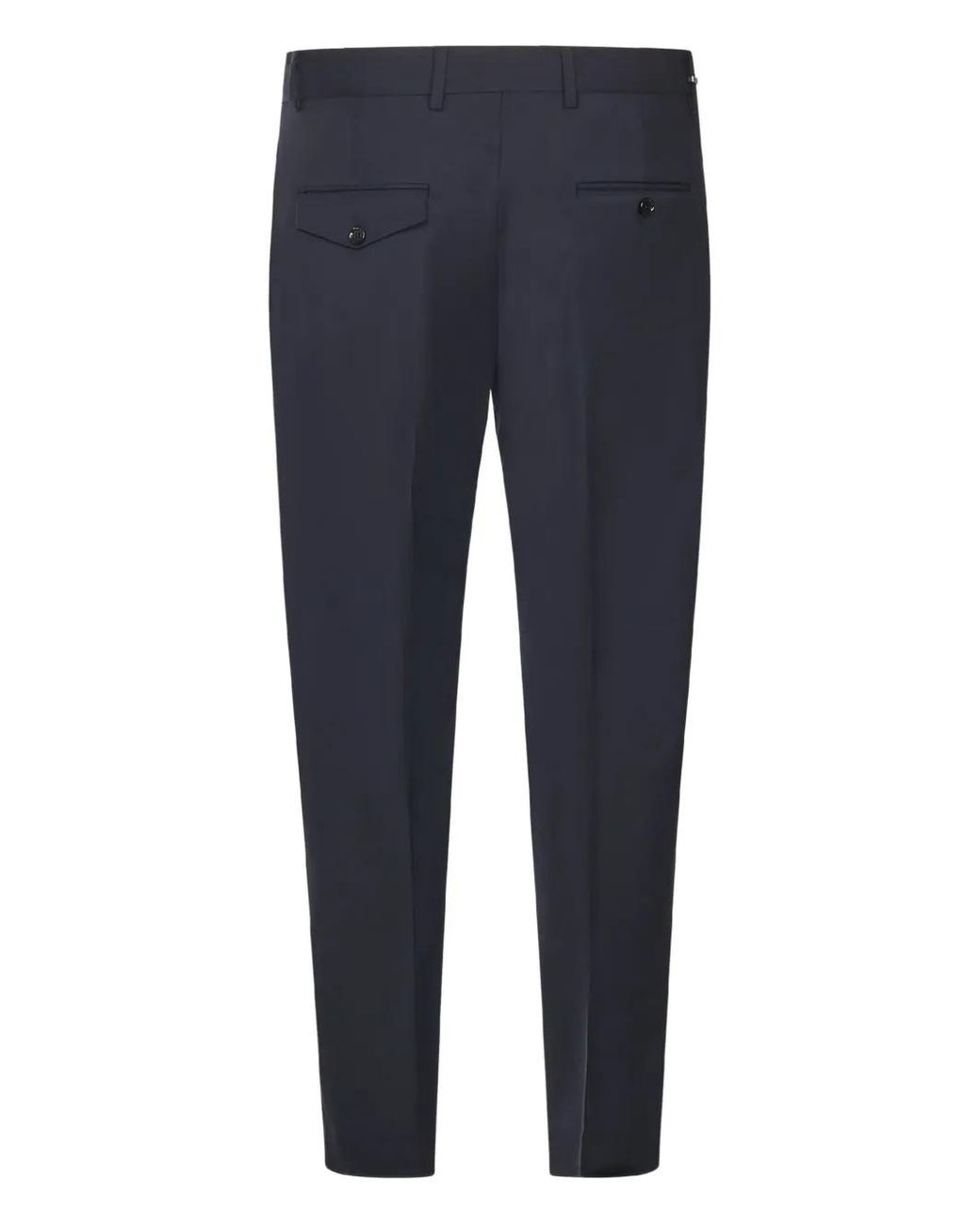 BE ABLE Blue Pleated-Design Side-Pockets Trousers for men