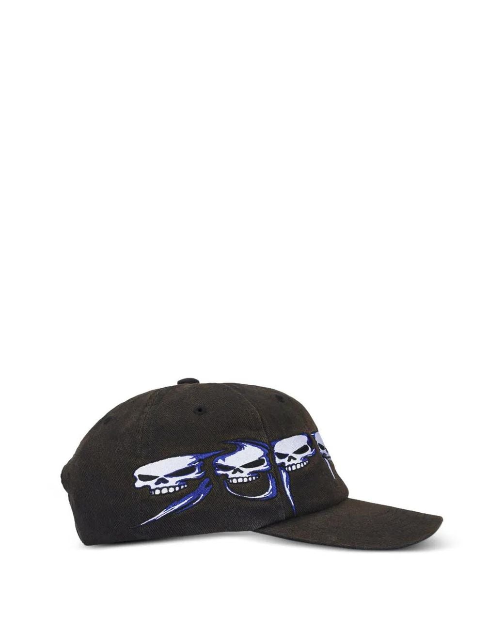 Supreme Black Skulls Spellout 6-Panel Cap for men