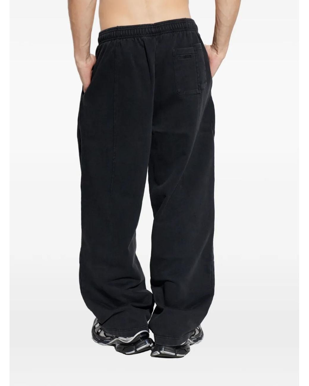 Vetements Black Sweatpants With 'Vintage' Effect for men
