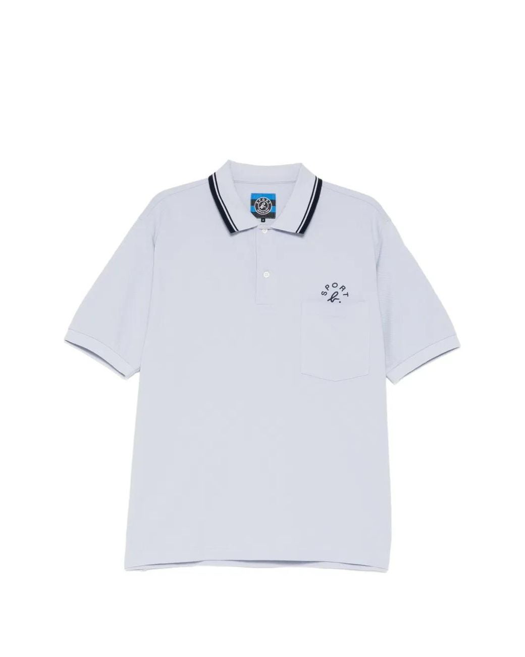 SPORT b. by agnès b. Blue Logo-Embroidered Polo Shirt for men