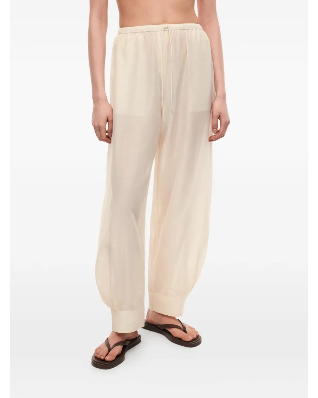 12 STOREEZ White Pantalon Marrakesh À Lien De Resserrage