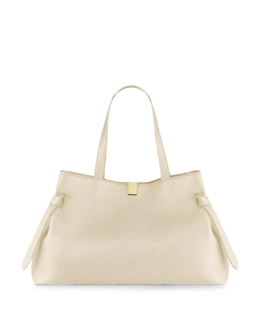 Yuzefi Natural Gyoza Pebble-Grained Bovine Leather Tote Bag