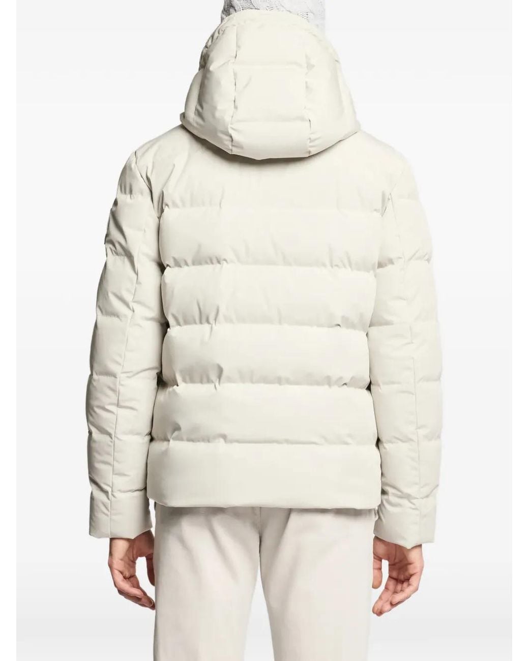 Fay Natural Hooded Zip-Up Jacket for men