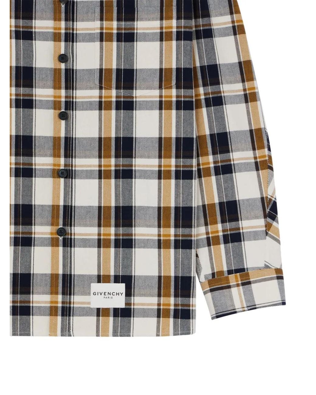Givenchy Gray Couture Seam Checked Overshirt for men