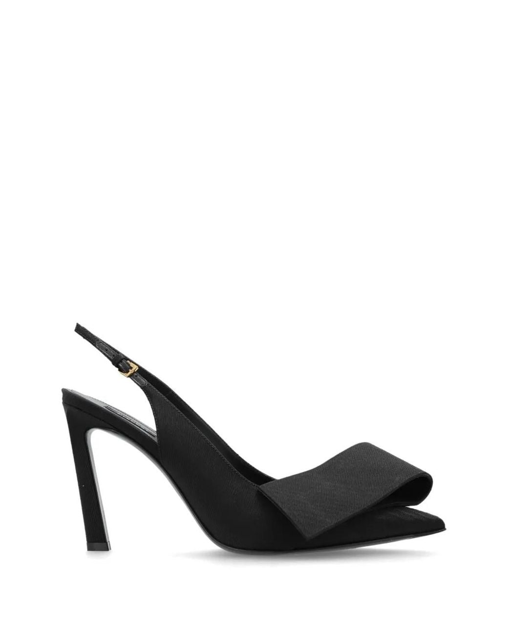 Givenchy Black Twisted Ribbon Moiré-Pumps