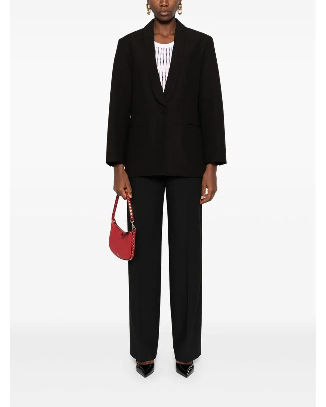 HUGO Black Logo-Appliqué Blazer