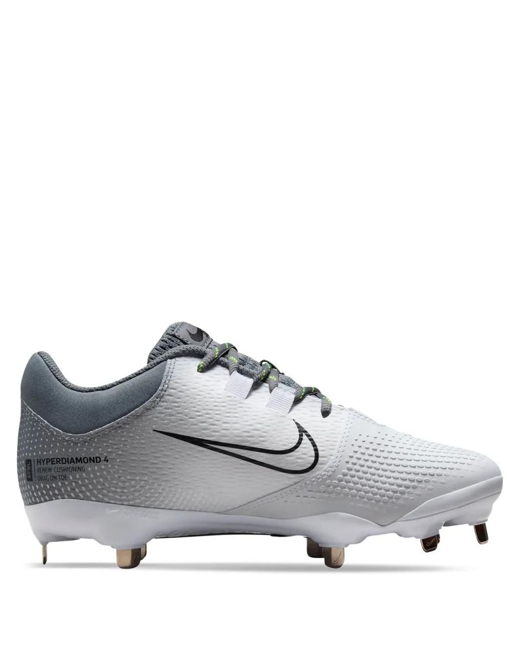 Nike Gray Hyperdiamond 4 Pro "Cool/ /Volt" Sneakers
