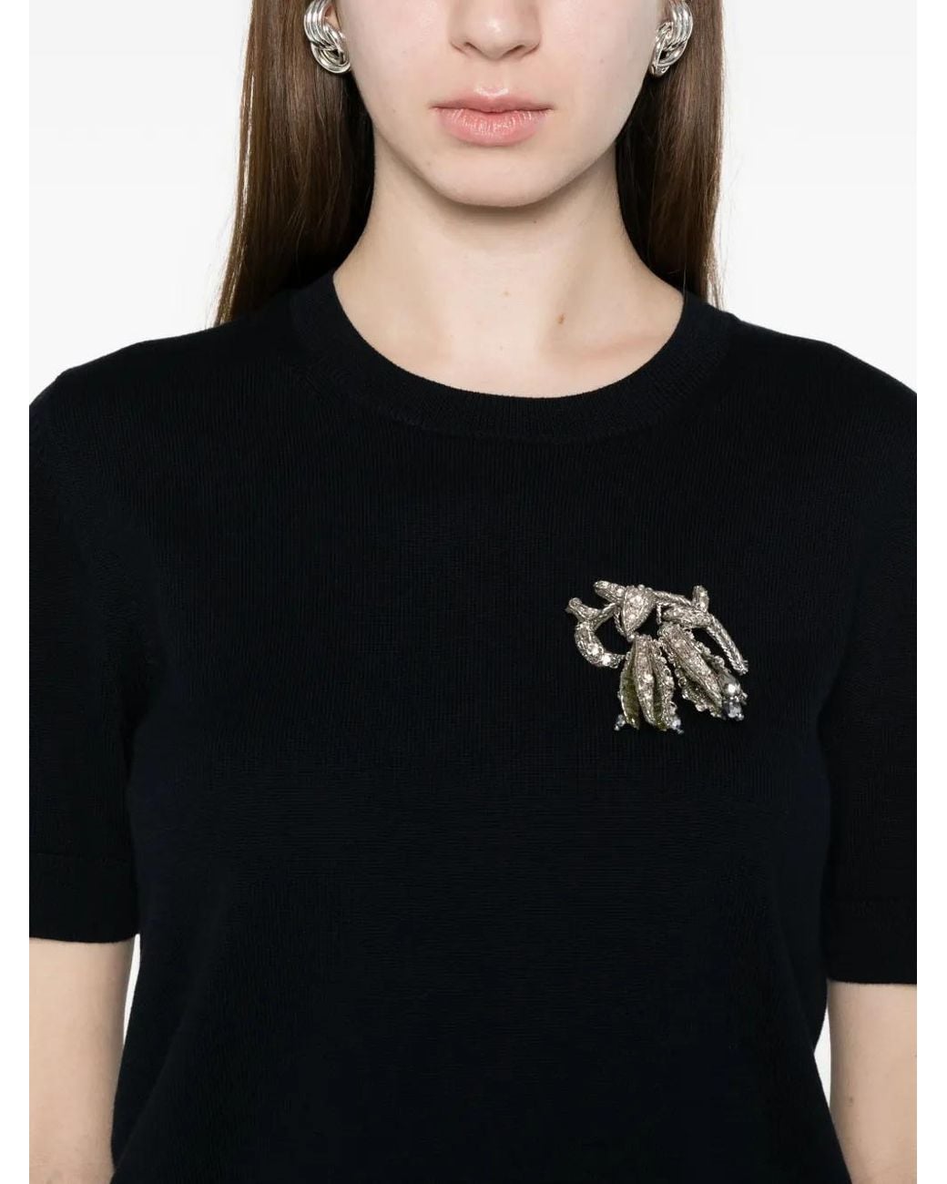 N°21 Black Short-Sleeve T-Shirt
