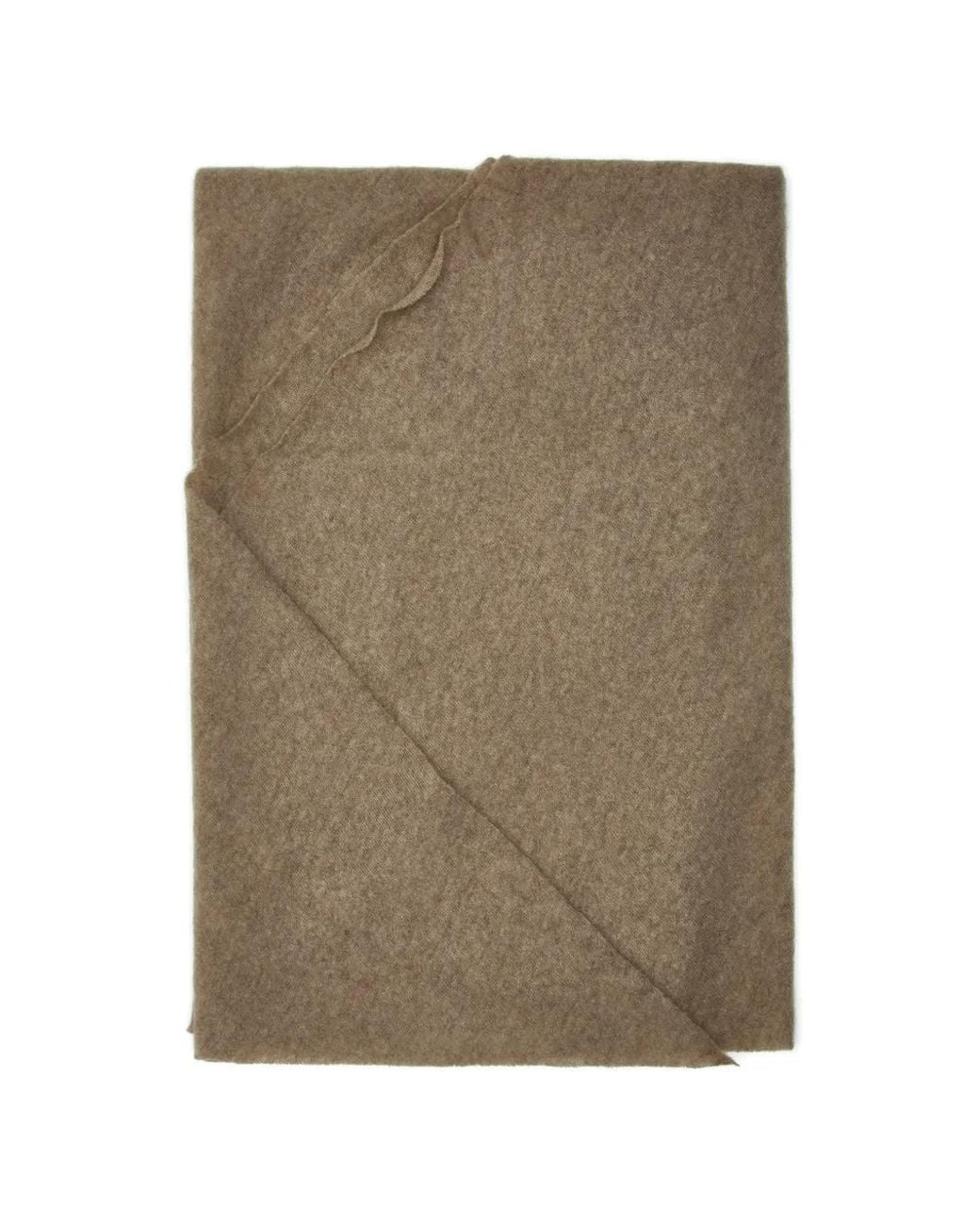 Faliero Sarti Natural Adeli Cashmere Frayed Scarf