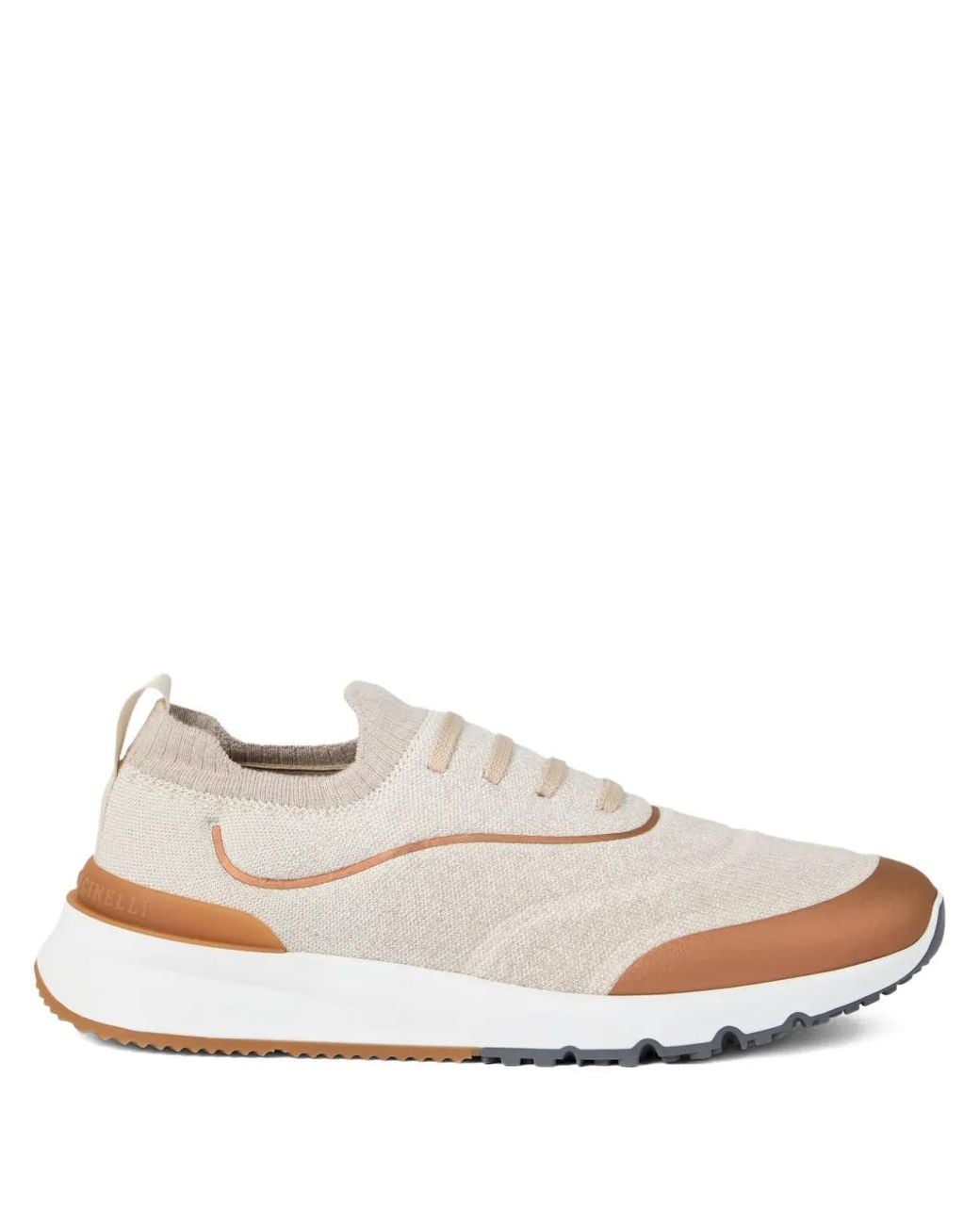 Brunello Cucinelli White 'Runners' Sneakers for men