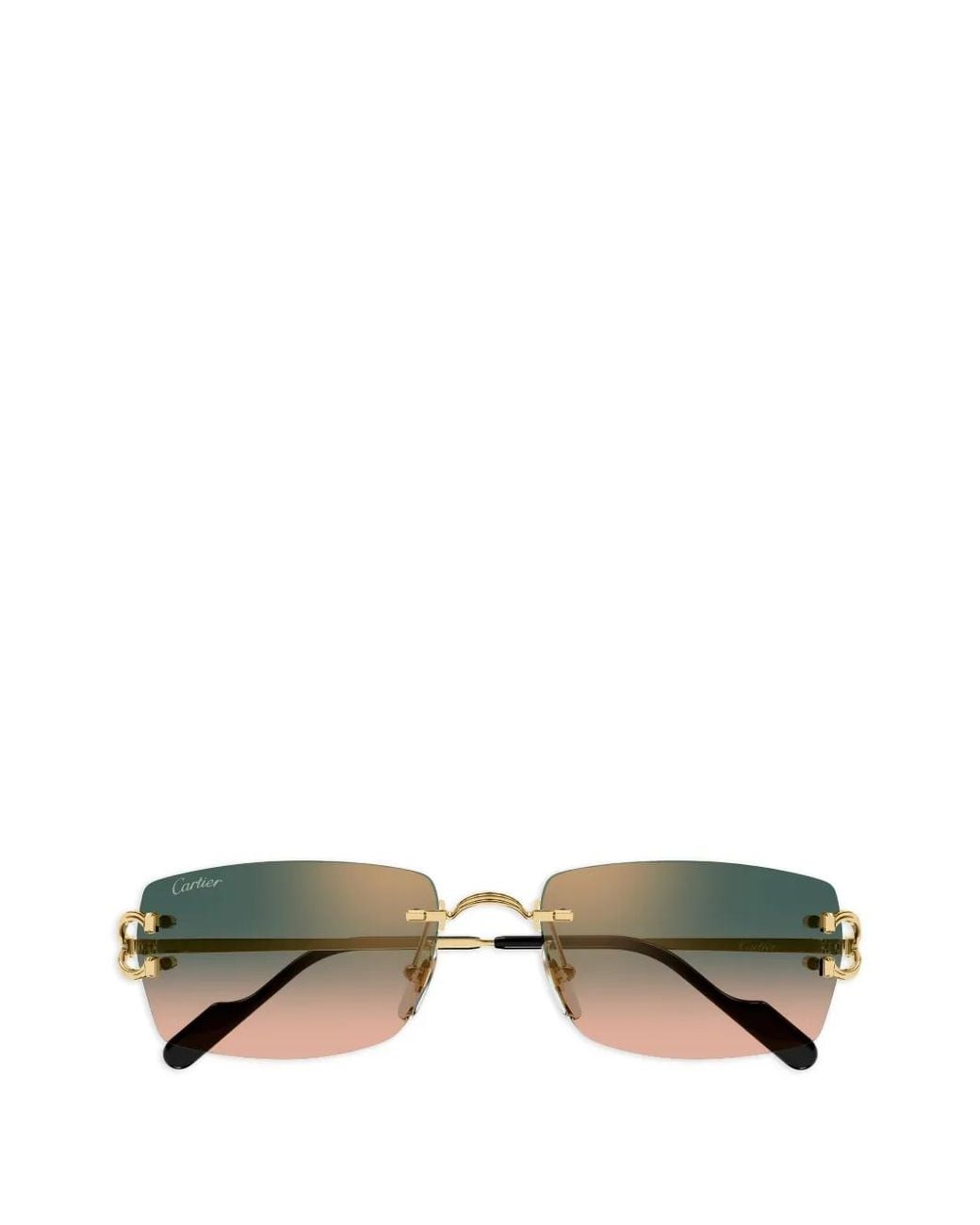 Cartier Green Décor C Rimless Sunglasses