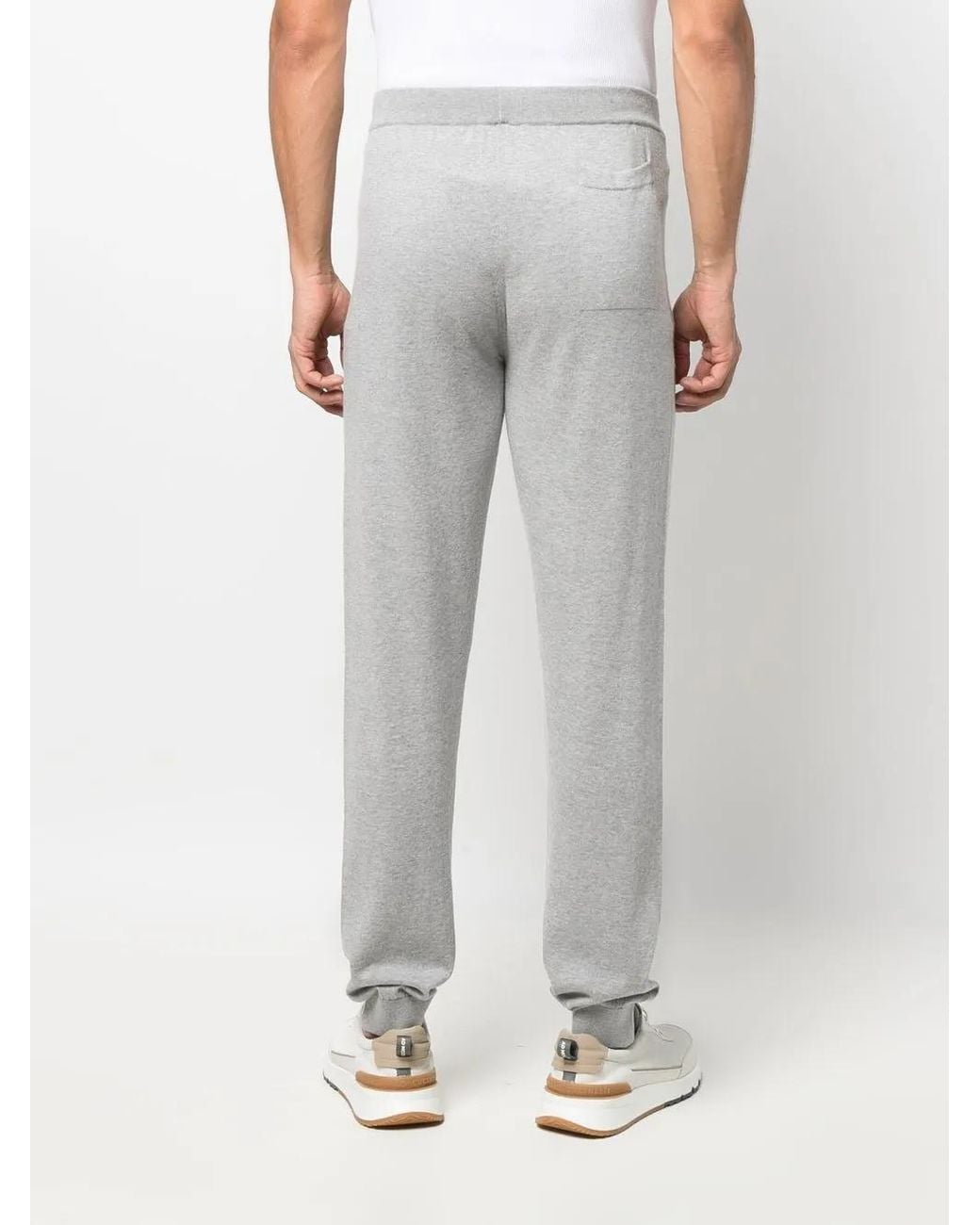 Corneliani Gray Fine-Knit Track Pants for men