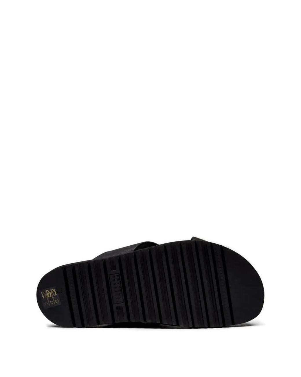 Fratelli Rossetti Black Crossover-Strap Sandals for men