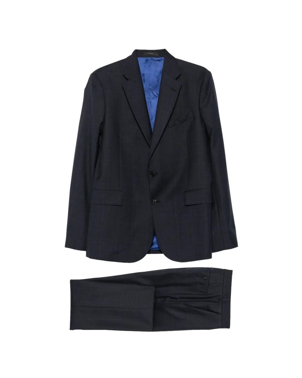 Paul Smith Blue Costume À Veste À Simple Boutonnage for men