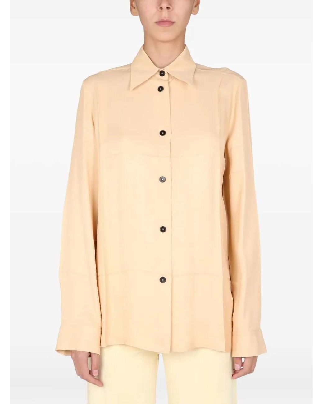 Jil Sander Button-Up Blouse in het Natural