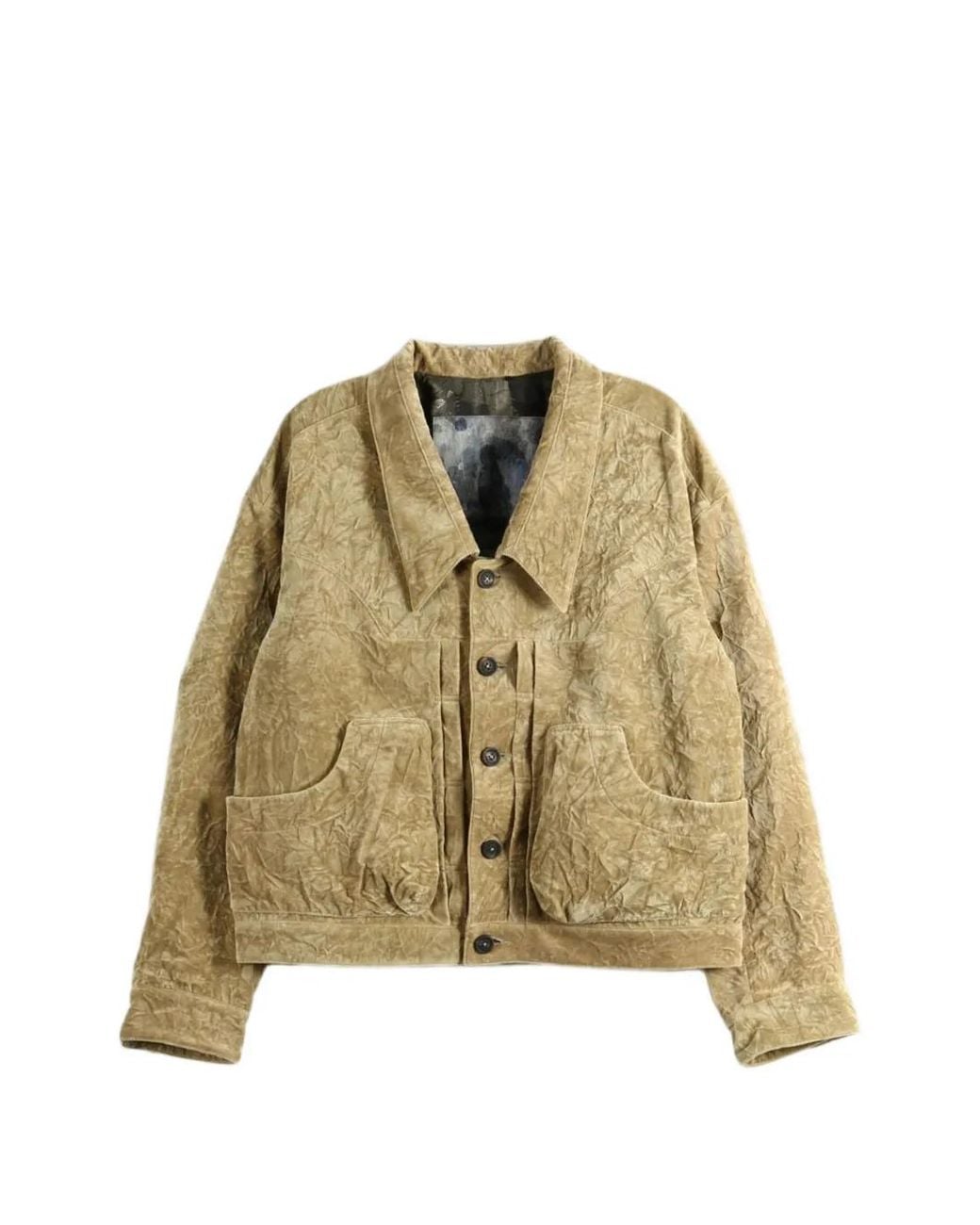 Ziggy Chen Metallic Crinkled-Finish Jacket for men