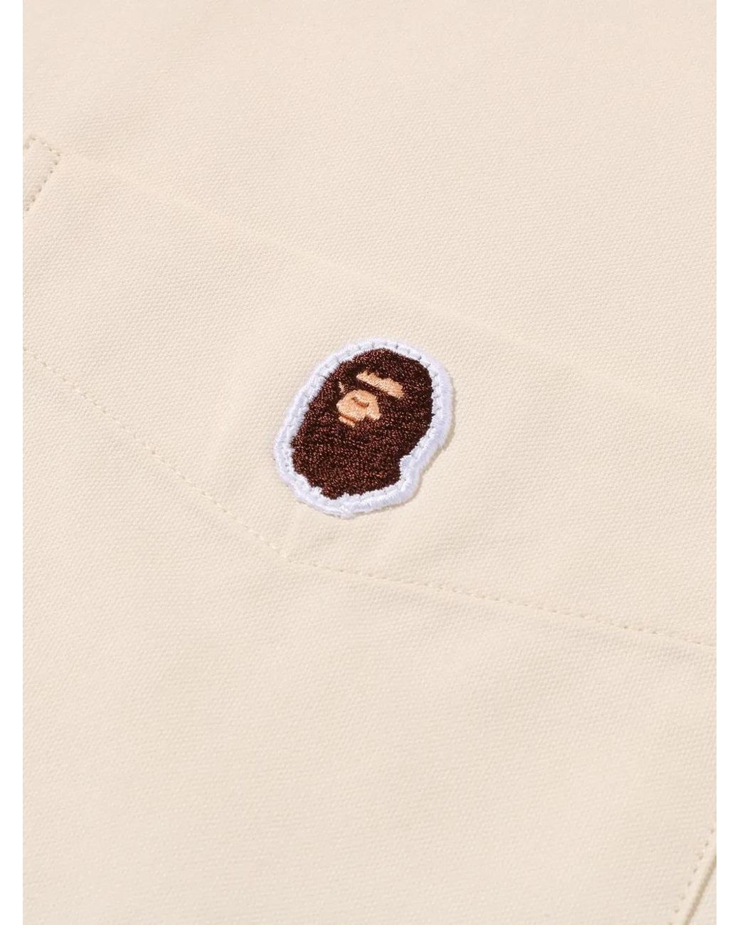 A Bathing Ape Natural T-Shirt Ape Head À Logo Imprimé for men
