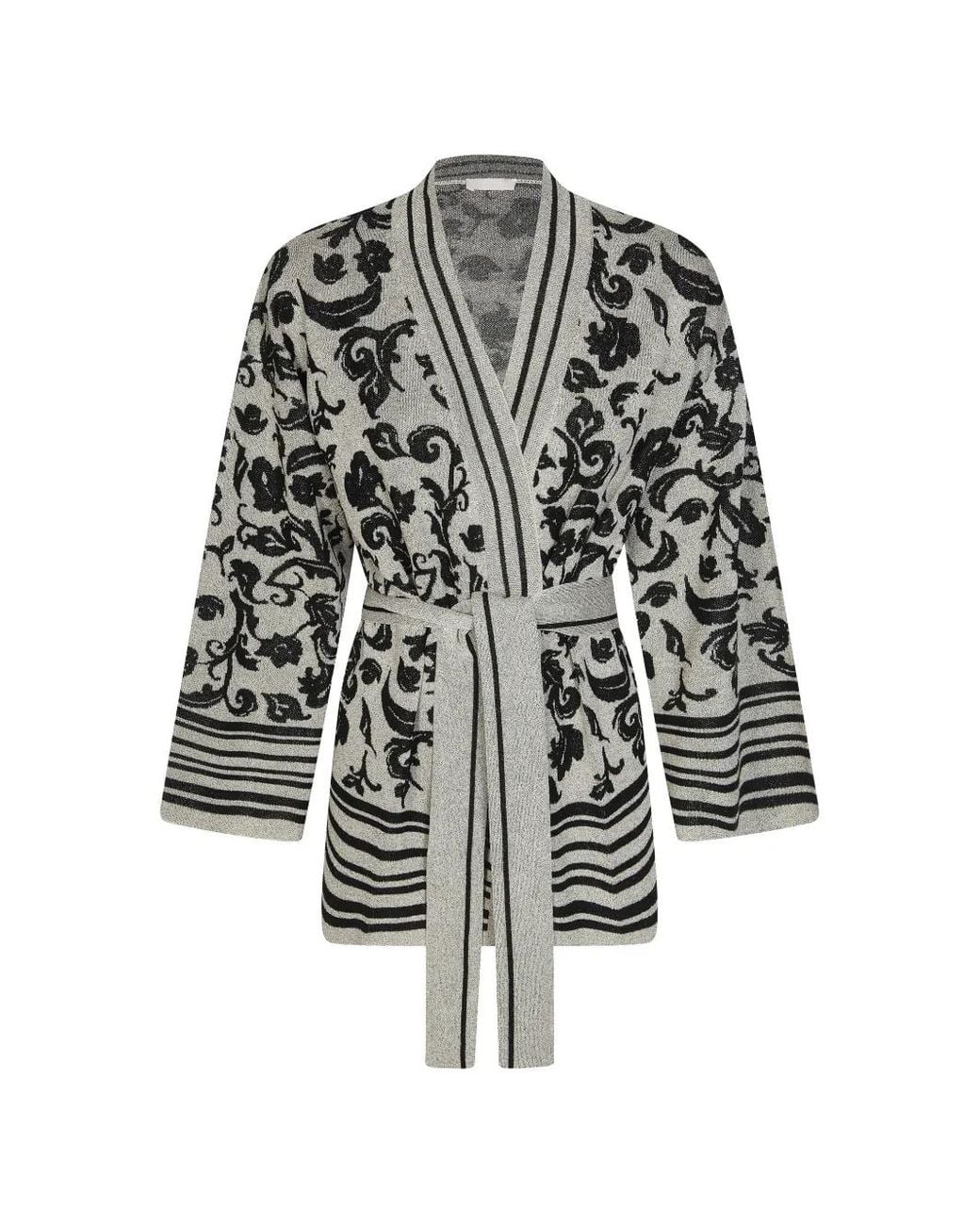 Liu Jo Gray Jacquard Cardigan