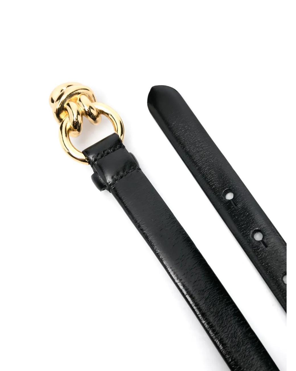 Sandro Black Slim Leather Belt