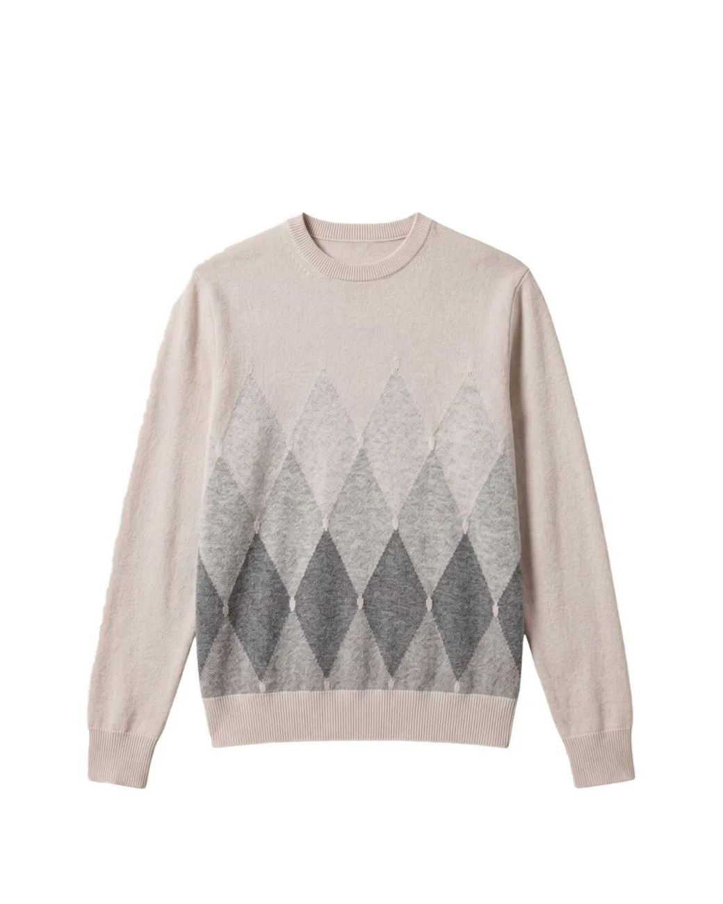 Ballantyne Gray Cashmere Crew-Neck Sweater for men