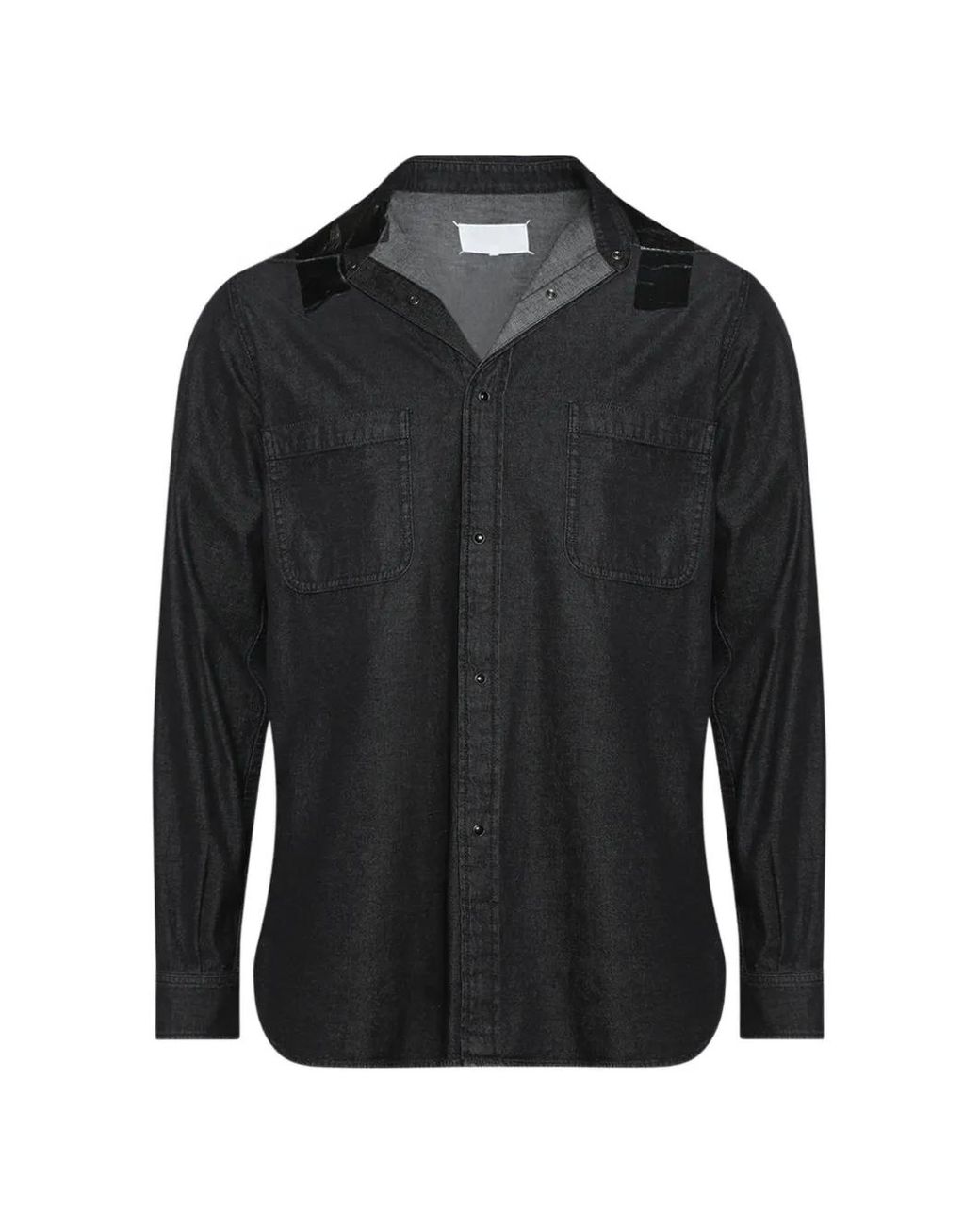 Maison Margiela Black Patch-Pocket Shirt for men