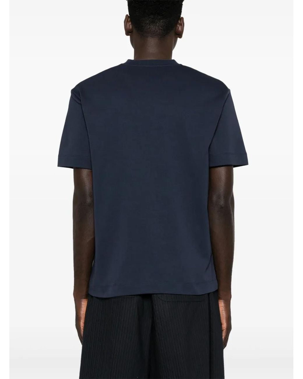 Sunspel Blue Crew-Neck Short-Sleeve T-Shirt for men