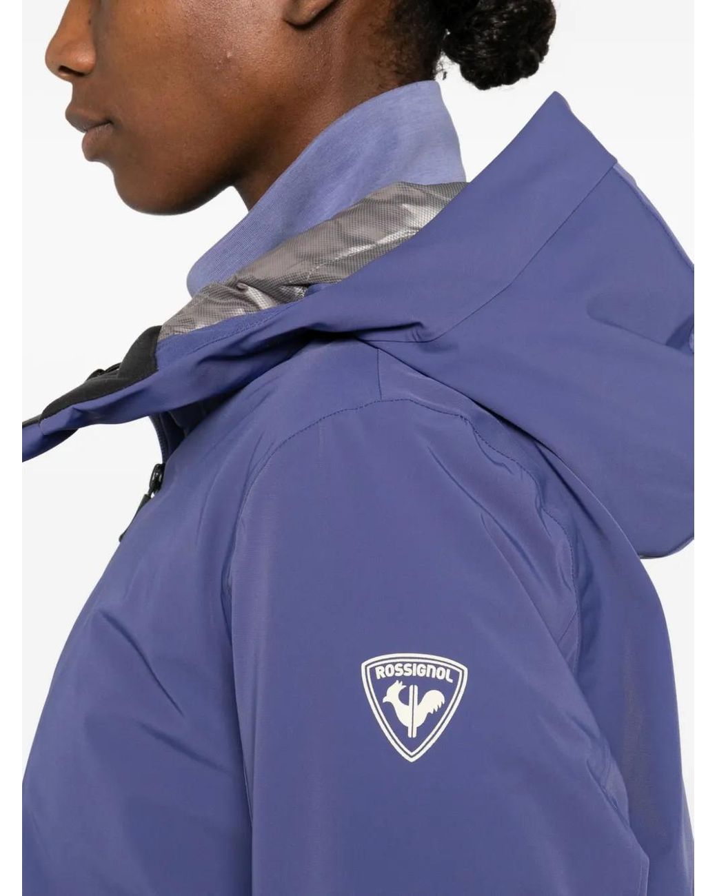 Rossignol Blue Hooded Zip-Front Jacket