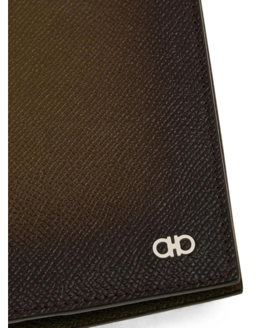 Ferragamo Brown Gancini Organizer Wallet for men