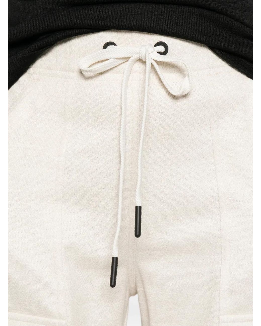 Moncler White Drawstring Cargo-Pocket Trousers