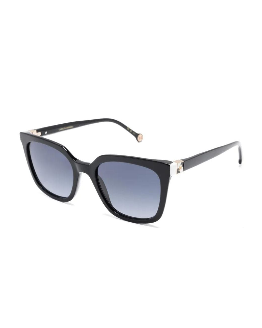 Carolina Herrera Blue Square-Frame Sunglasses