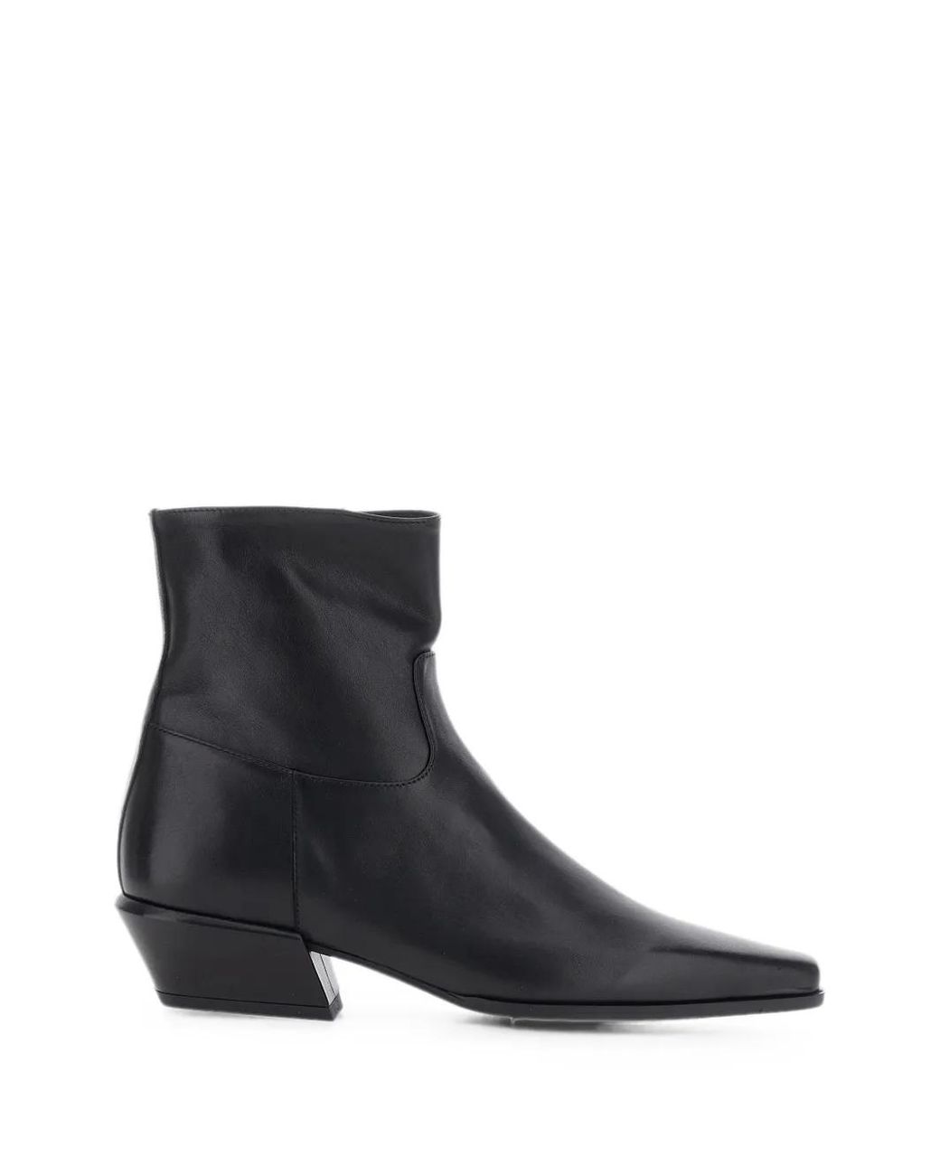 Semicouture Black Marisa Square-Toe Ankle Boots