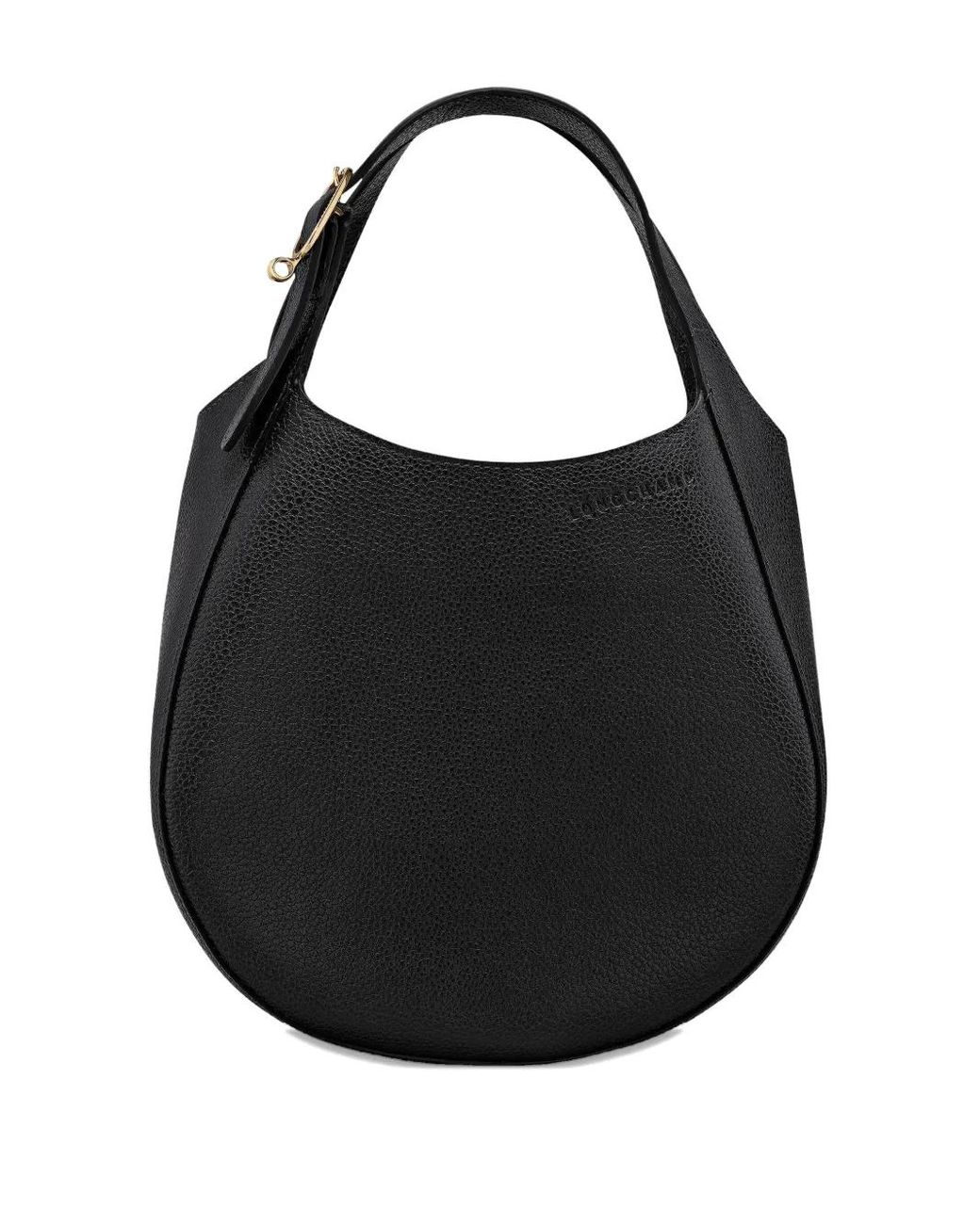 Longchamp Black Small Grained-Leather Handbag