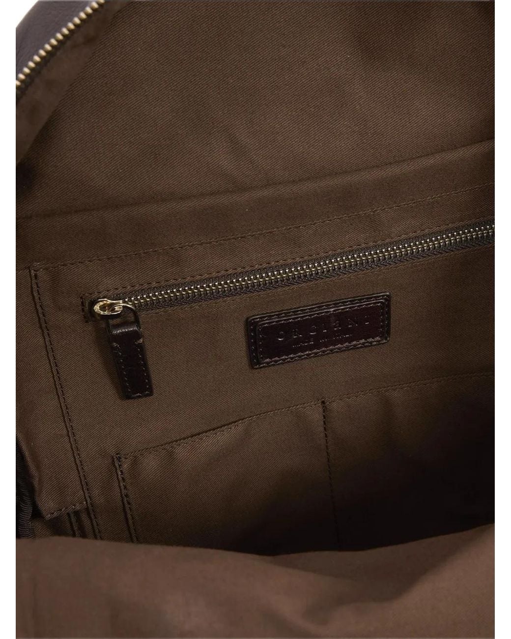 Orciani Brown Laio Lagoon Leather Backpack for men