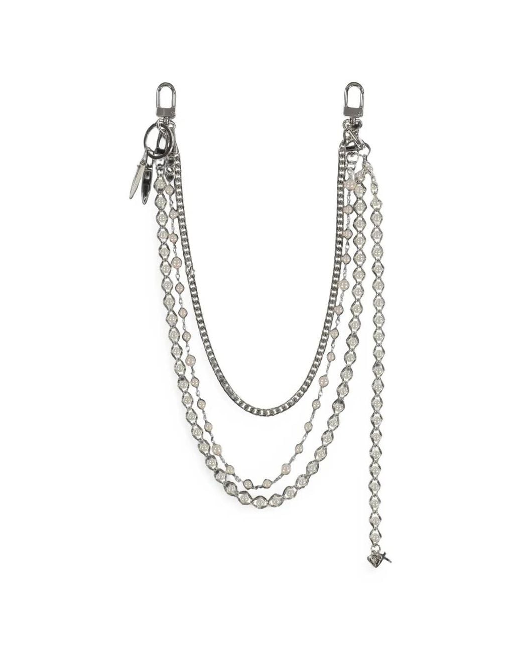 JUN/NAKAYAMA White Charm-Embellished Bag Chain for men