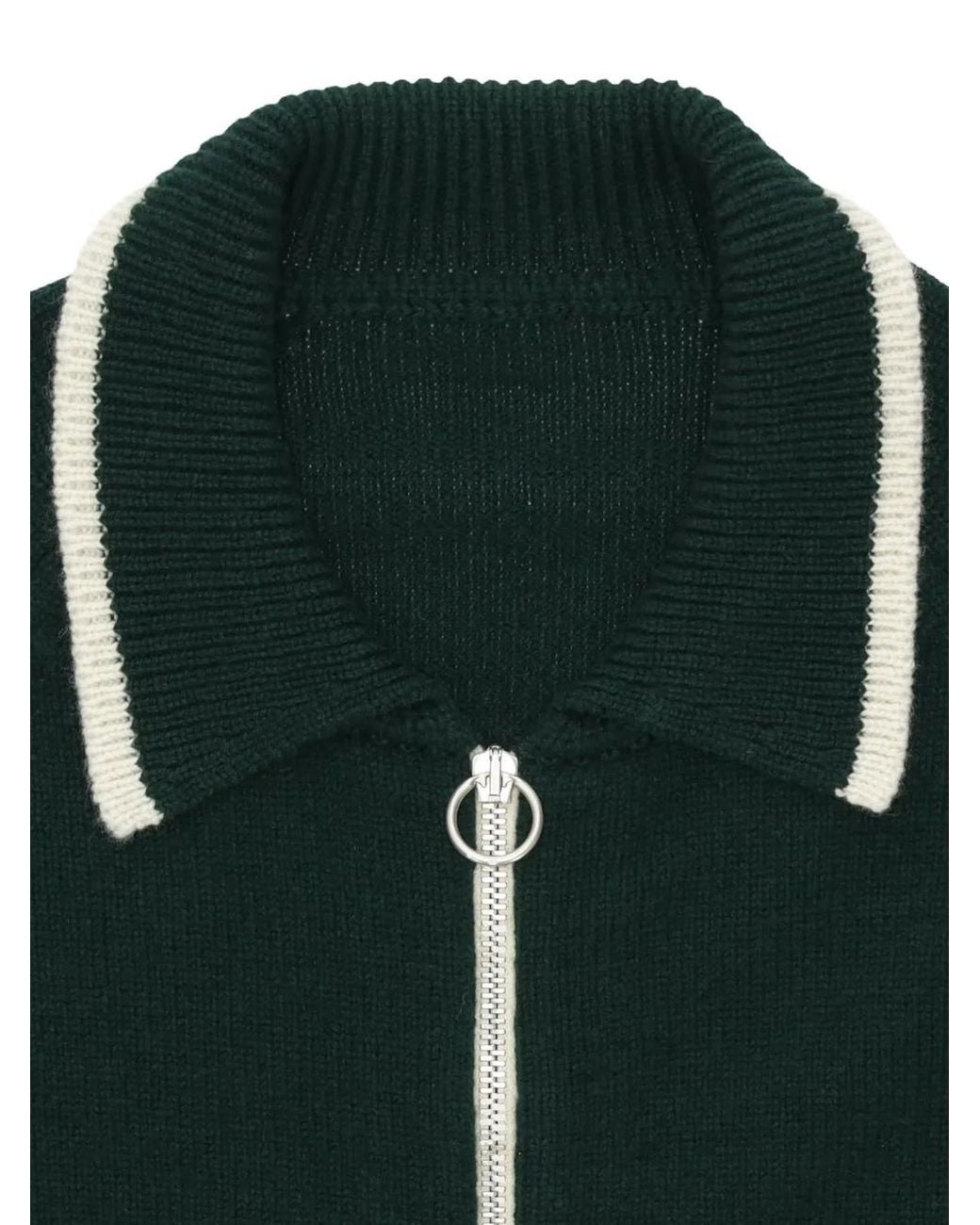 Fortela Crow Zip-Up Cardigan in Green for Men | Lyst